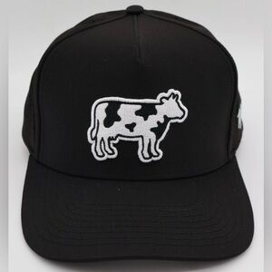Waggle Hat Legendairy COW Adjustable Black Baseball Cap NWT